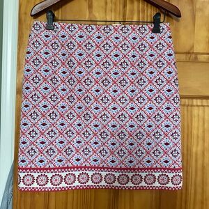 Talbots red bandana print miniskirt. Size 8. New with tags